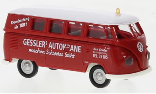 Modelauto Volkswagen T1 B camionnette Gesslers Gesslers chariot-grue 1960 1/87 Brekina