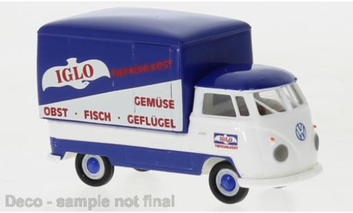 Modelauto Volkswagen T1 B Gro&Atilde;�raum-wagon conteneur Iglo 1960 1/87 Brekina