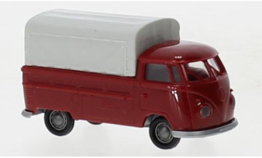 Modelauto Volkswagen T1 B plateforme rood fonc&Atilde;&copy; 1960 1/87 Brekina