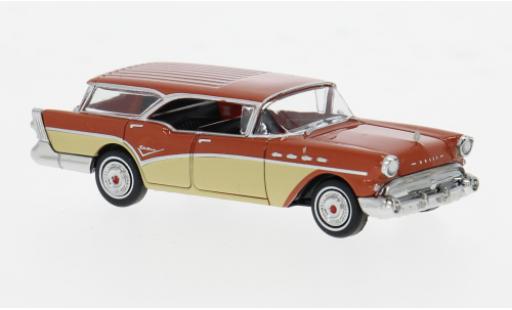 Modelauto Buick Century Caballero metallic oranje/beige 1957 1/87 Brekina