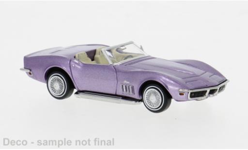 Modelauto Chevrolet Corvette Coupe C3 paars 1967 1/87 Brekina