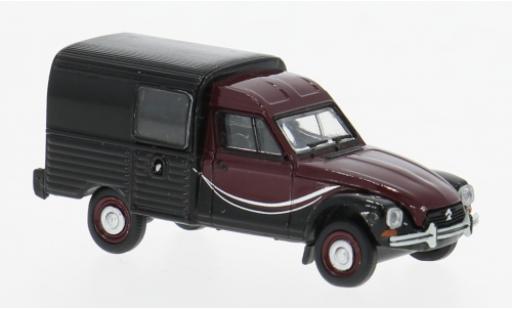 Modelauto Citroen Acadiane Fourgonnette rood/zwart 1976 1/87 Brekina