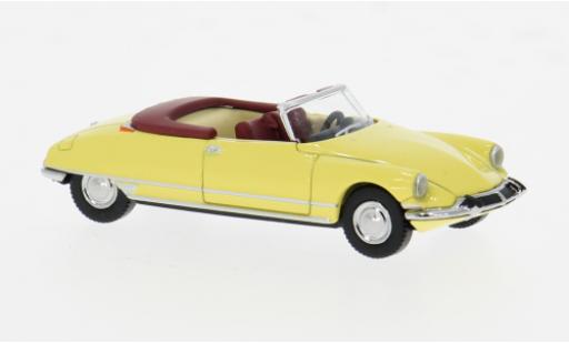 Modelauto Citroen DS Berline Cabrio geel 1963 1/87 Brekina