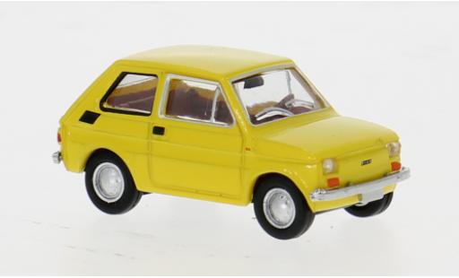 Modelauto Fiat 126 Berlina Drummer geel 1972 1/87 Brekina