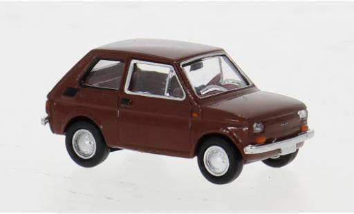 Modelauto Fiat 126 Berlina Drummer bruin 1972 1/87 Brekina