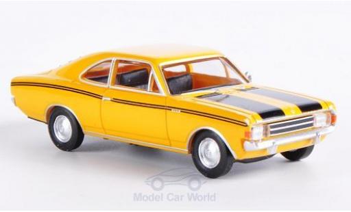 Modelauto Opel Rekord C Coupe geel/zwart 1/87 Brekina