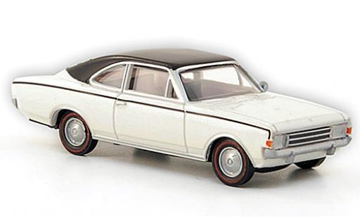 Modelauto Opel Rekord C Coupe wit/mat-zwart 1/87 Brekina