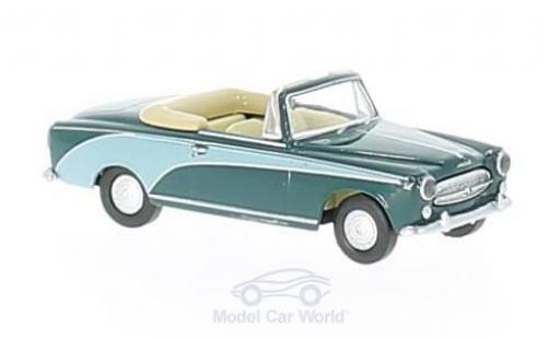 Modelauto Peugeot 403 Cabriolet Cabrio de Luxe groen 1/87 Brekina