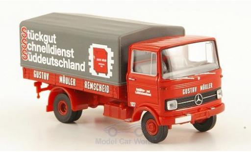 Modelauto Mercedes LP 608 Base Gustav M&Atilde;&curren;uler Remscheid PP-LKW MS 1/87 Brekina