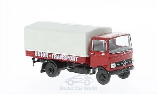 Modelauto Mercedes LP 608 Pritsche Union Transport laadbak-Plane 1/87 Brekina