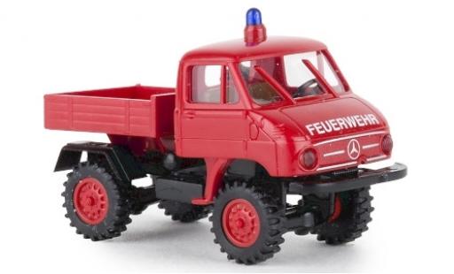 Modelauto Mercedes Unimog 406-425 411 Brandweer 1957 laadbak 1/87 Brekina