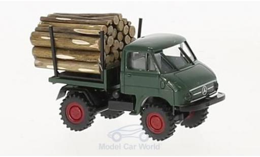 Modelauto Mercedes Unimog 406-425 411 met Holzladung 1/87 Brekina