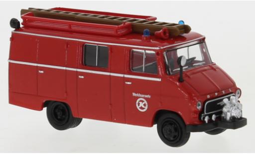 Modelauto Opel Blitz Type A LF 8 Werkbrandweer K&Atilde;&curren;ssbohrer 1959 1/87 Brekina