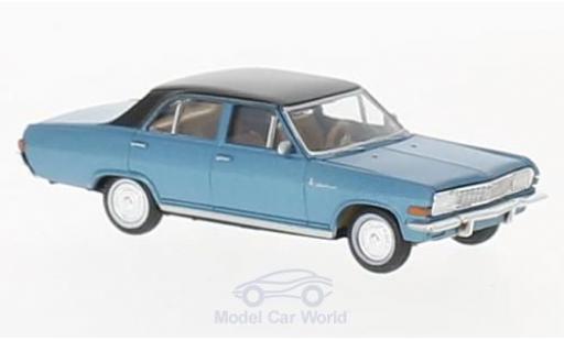Modelauto Opel Diplomat A Base A V8 metallic blauw/zwart 1/87 Brekina