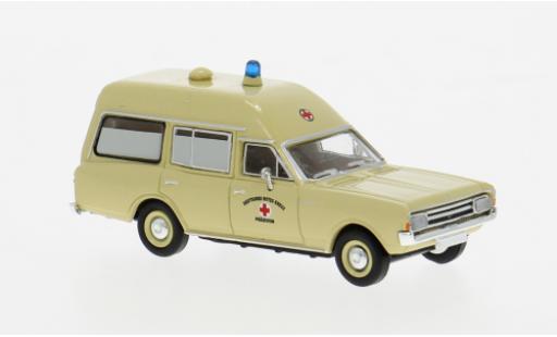 Modelauto Opel Rekord C KTW beige DRK 1968 1/87 Brekina