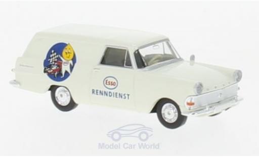 Modelauto Opel Rekord P2 bestelwagen Esso Renndienst 1/87 Brekina