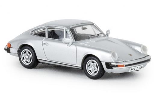 Modelauto Porsche 911 Base G metallic grijs DDR 1976 TD 1/87 Brekina