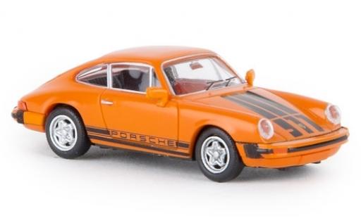 Modelauto Porsche 911 Base G oranje 1976 TD 1/87 Brekina