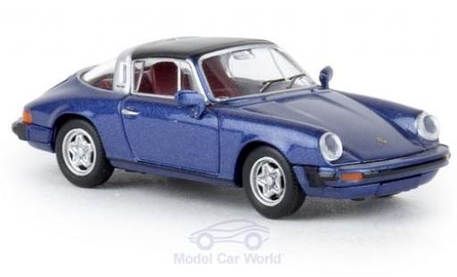 Modelauto Porsche 911 Targa G metallic blauw 1976 TD 1/87 Brekina