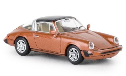 Modelauto Porsche 911 Targa G metallic oranje 1976 TD 1/87 Brekina