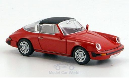 Modelauto Porsche 911 Targa (G-Modell) rood dak abnehmbar 1/87 Brekina