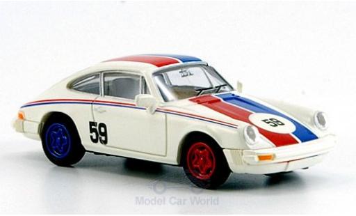 Modelauto Porsche 911 Base wit No.59 blauw-roode strepen 1/87 Brekina