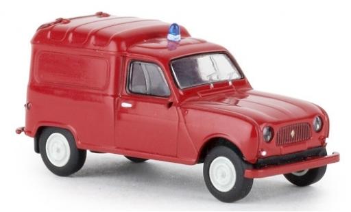 Modelauto Renault 4 Fourgonnette R Bestelbusje Brandweer 1961 1/87 Brekina