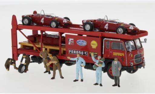 Modelauto Fiat 642 Renntransporter -Set Ferrari 1962 avec 2 x F 156 Ersatzkarosse et 7 exkl. figurines 1/87 Brekina