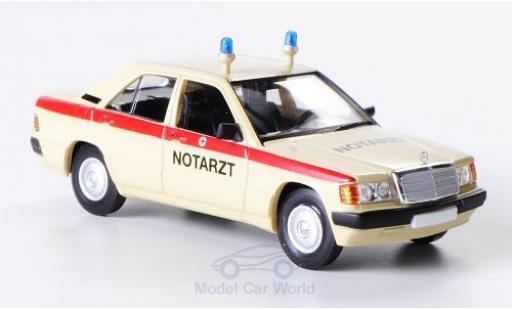 Modelauto Mercedes 190 Base (W201) Notarzt 1/87 Brekina