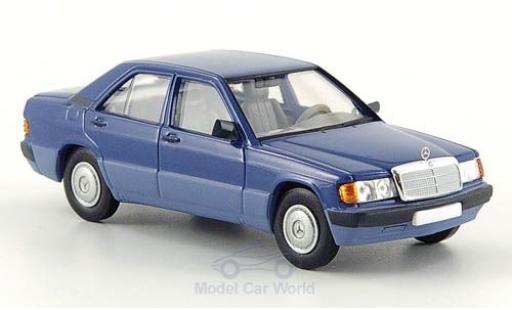 Modelauto Mercedes 190 Base (W201) blauw 1988 1/87 Brekina