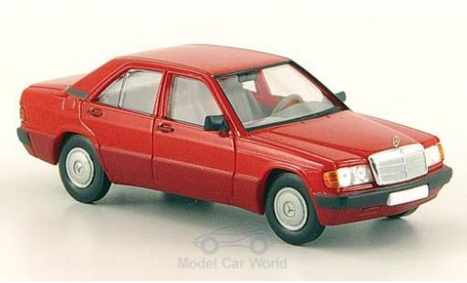 Modelauto Mercedes 190 Base (W201) rood 1988 1/87 Brekina