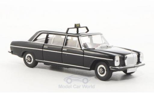 Modelauto Mercedes 220 Base D lang (V115) zwart Taxi (D) 1/87 Brekina