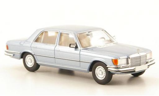 Modelauto Mercedes 450 Base SEL (W116) metallic blauw 1/87 Brekina