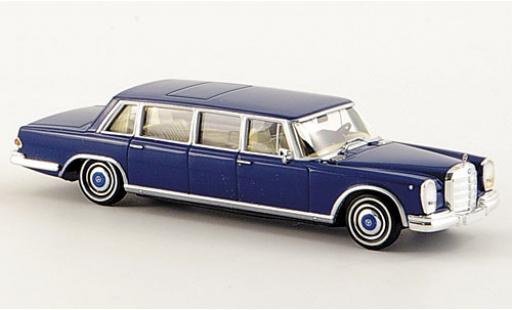 Modelauto Mercedes 600 Pullman Sedan blauw 1/87 Brekina