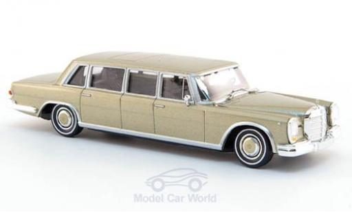 Modelauto Mercedes 600 Pullman Sedan gold 1/87 Brekina