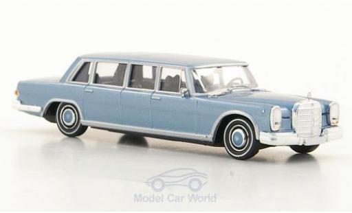 Modelauto Mercedes 600 Pullman (W100) Sedan metallic blauw 1/87 Brekina