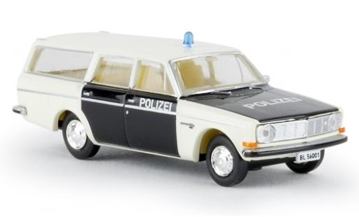 Modelauto Volvo 145 Base Stationwagen Politie Baselland camionnette sans Vitrine 1/87 Brekina