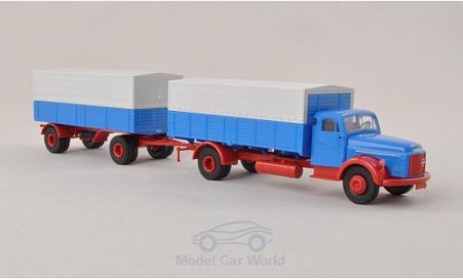 Modelauto Volvo N88 Base blauw met rotem Chassis 1/87 Brekina