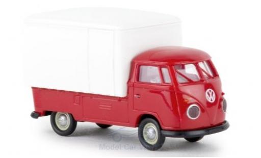 Modelauto Volkswagen T1 B Gro&Atilde;�raum-Koffer rood/wit 1960 1/87 Brekina