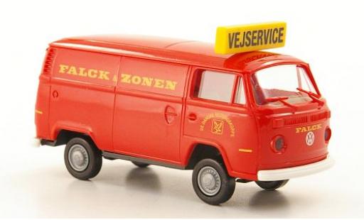 Modelauto Volkswagen T2 Base bestelwagen Falck & Zonen Vejservice (DK) 1/87 Brekina