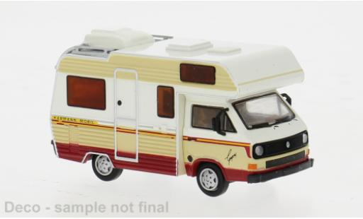 Modelauto Volkswagen T3 A Camper wit/beige 1983 1/87 Brekina