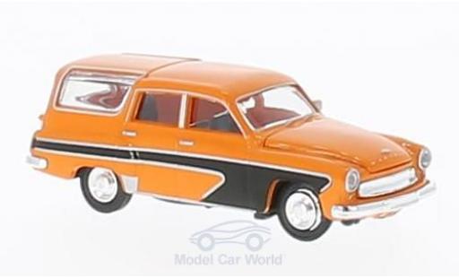 Modelauto Wartburg 311 Camping oranje/zwart 1/87 Brekina