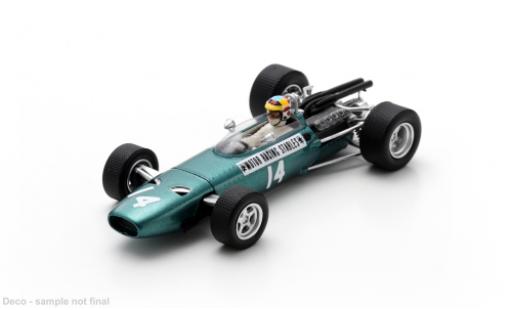 Modelauto Brm P261 1968 BRM formule 1 Gold Cup #14 T.Lanfranchi 1/43 Spark
