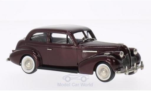 Modelauto Buick Century Sedan 2-door Touring M-68 metallic rood 1939 1/43 Brooklin