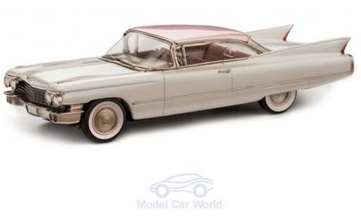 Modelauto Cadillac Series 62 Coupe metallic wit/metallic roze 1960 1/43 Brooklin