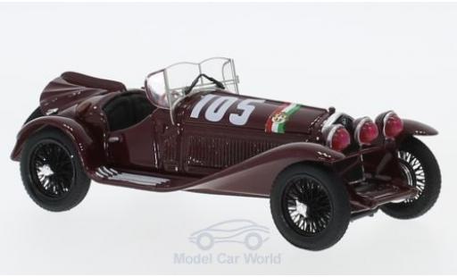 Modelauto Alfa Romeo 2300 mille miglia RHD No.105 1932 T.Nuvolari/G-B.Guidotti 1/43 Brumm