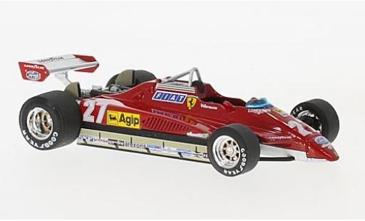 Modelauto Ferrari 126 C2 Turbo No.27 formule 1 GP San Marino 1982 1/43 Brumm