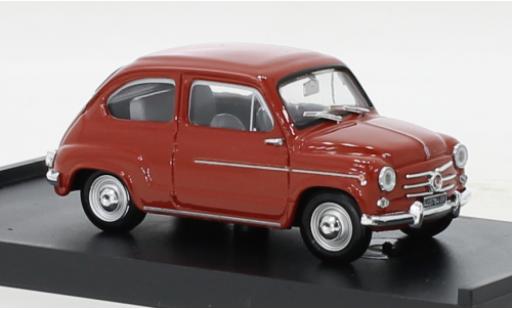 Modelauto Fiat 600 D rood 1960 1/43 Brumm