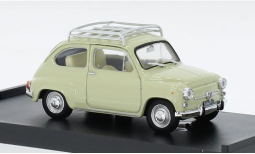Modelauto Fiat 600 D Fanaloni beige 1965 1/43 Brumm