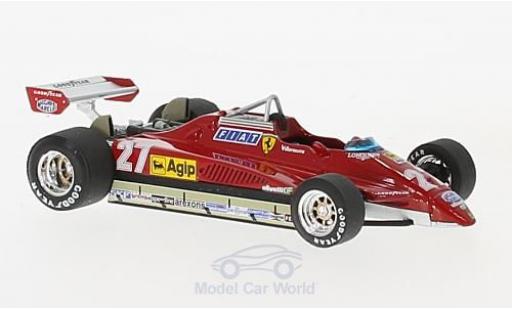Modelauto Ferrari 126 C2 Turbo No.27 formule 1 GP San Marino G.Villeneuve 1/43 Brumm